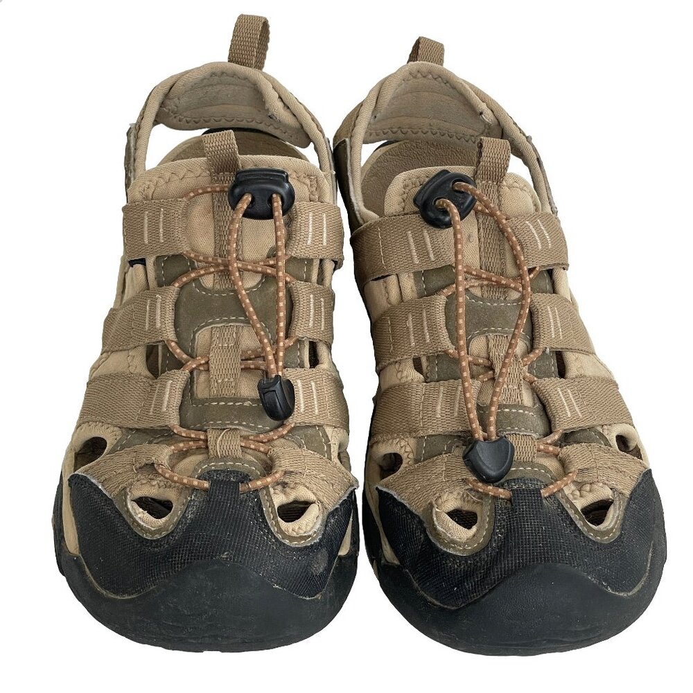 SOLD!! Atika W107 7 Tan Hybrid Water Trail Hiking Athletic Drawstring Sandals